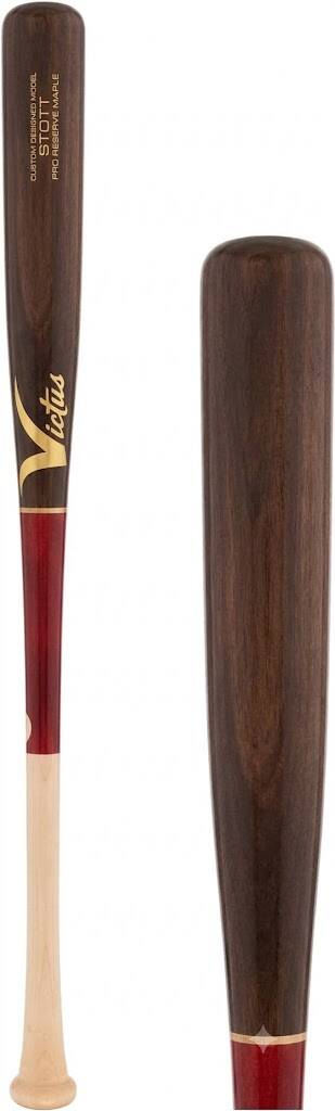 VICTUS 5TOTT PRO Reserve wood baseball bat, 31 to 35 inches, in natural wood with the Victus logo.