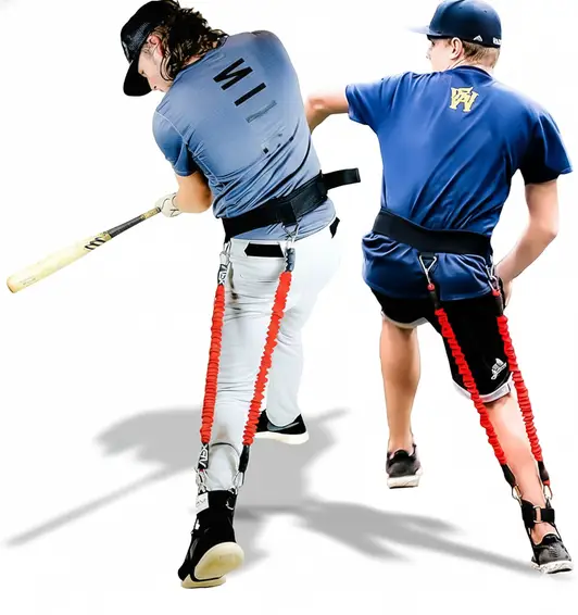 VPX Baseball Harness displayed showing its wearable resistance band system and elastic attachment construction.