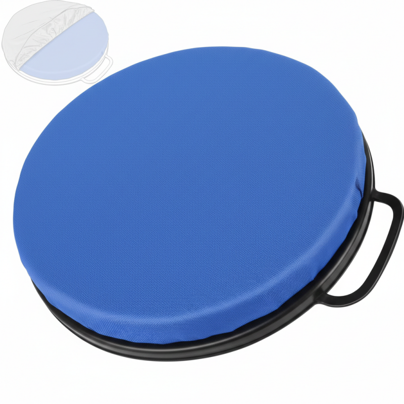 WarBull 5 Gallon Bucket Seat 360-Degree Swivel Seat Foam Cushion Bucket Seat Lid with Waterproof Cover converting a standard ball bucket into a comfortable padded coaching chair.