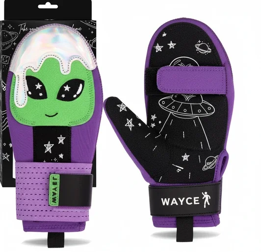 WAYCEL Sliding Mitt displayed showing its foam-padded construction and adjustable wrist strap system against a neutral background.