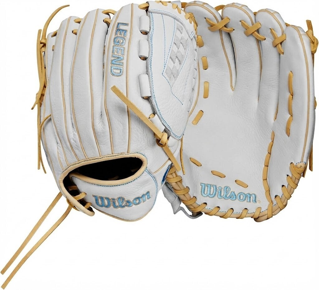 WILSON 2024 A1000 Outfield Fastpitch Softball Gloves, a fast break-in outfield glove in black with pink lettering.