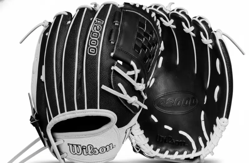 Wilson 2024 Fastpitch Classics Series A2000 P12SS displayed showing its Pro Stock leather construction and pitcher's closed web fastpitch pattern.
