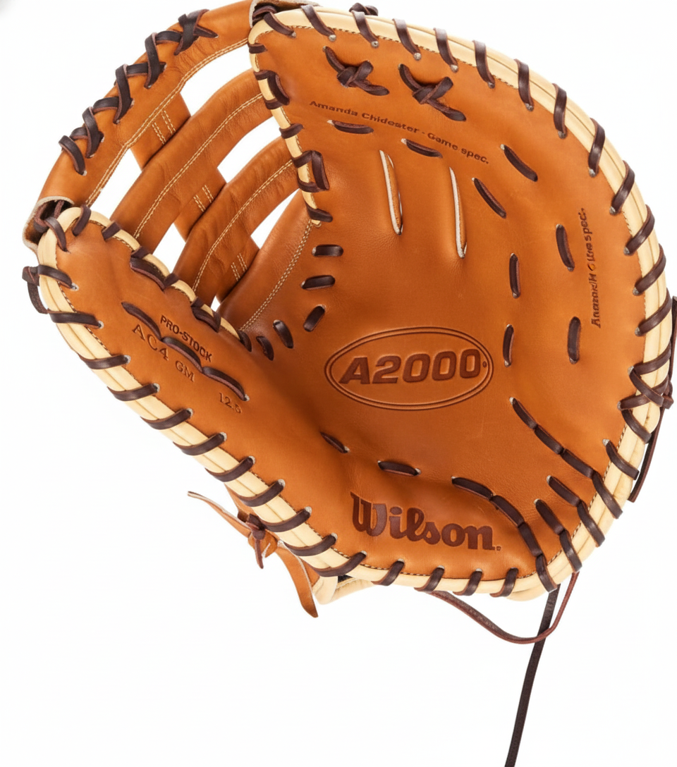 Wilson A2000 AC4 Amanda Chidester 12.5-inch fastpitch and baseball first base mitt with Pro Stock leather and reinforced pocket