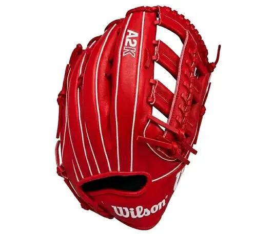 Wilson Spring 2026 A2K Baseball Glove displayed showing its pro-grade Pro Stock leather construction and Spring 2026 seasonal colorway for elite competitive pitchers.