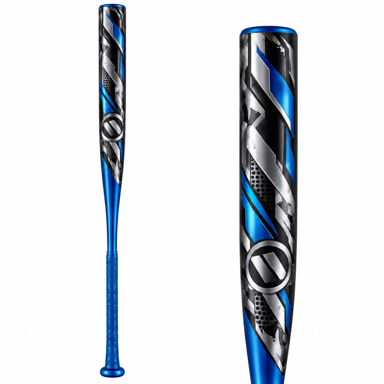 Worth 2025 Bedlam USSSA Slowpitch Softball Bat displayed showing its one-piece composite construction and XL end-load 12.75" barrel profile.
