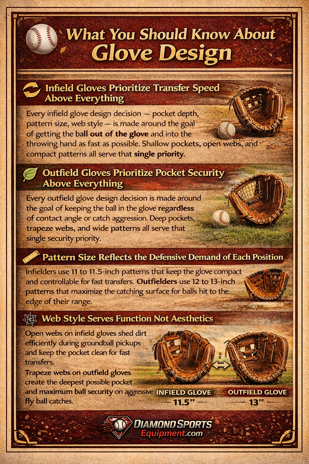 🧤 Infield vs Outfield Gloves Explained / 📝 Blog | Diamond Sports Equipment