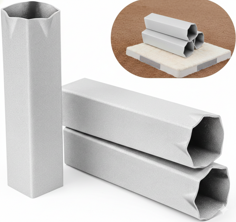 Curled-style baseball ground anchors, 1.8"x8", for standard and official-size bases.