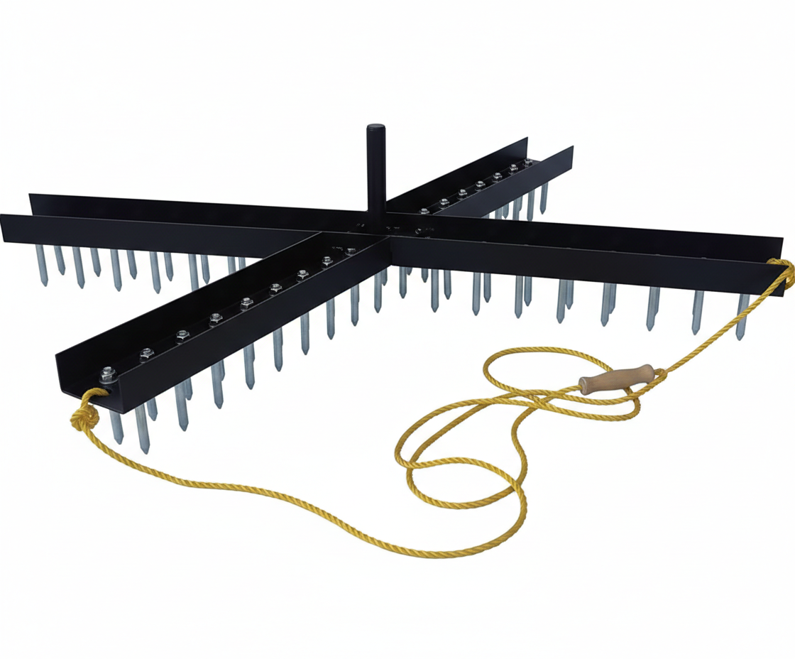 Yard Tuff Cross Drag Leveler with 60 steel spikes for leveling and maintaining baseball and softball infields