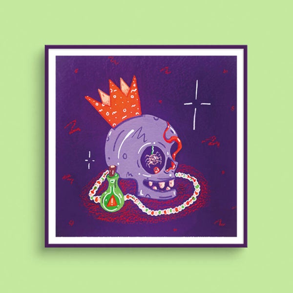 Koninklijke Doodskop Art Print 15x15 cm