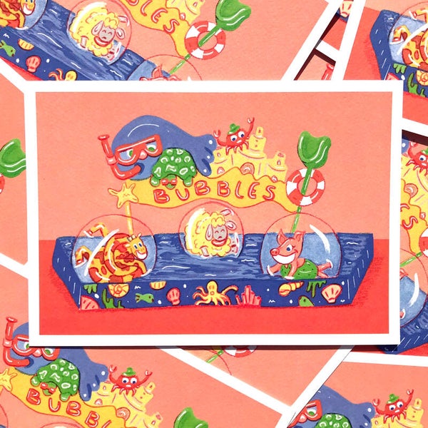 Bubbels op de Kermis Art Print A5