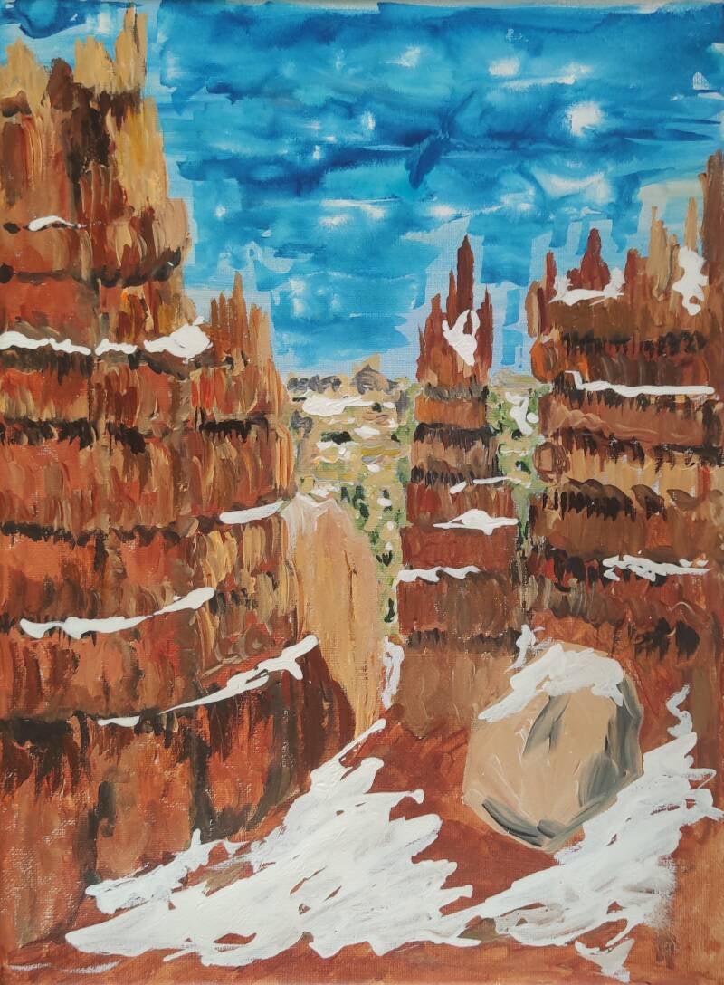 Der Bryce Canon mit Schnee