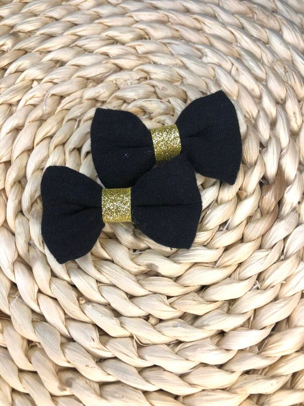 Barrette en tissu noire