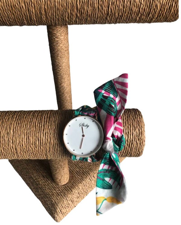 Montre à nouer imprimé tropical