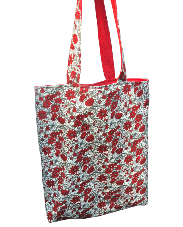 Tote bag réversible rouge