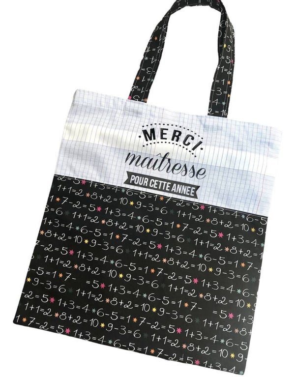 Tote bag "Merci maîtresse pour cette année"