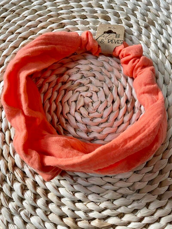 Headband double gaze corail