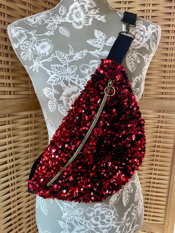 Banane sequins rouge