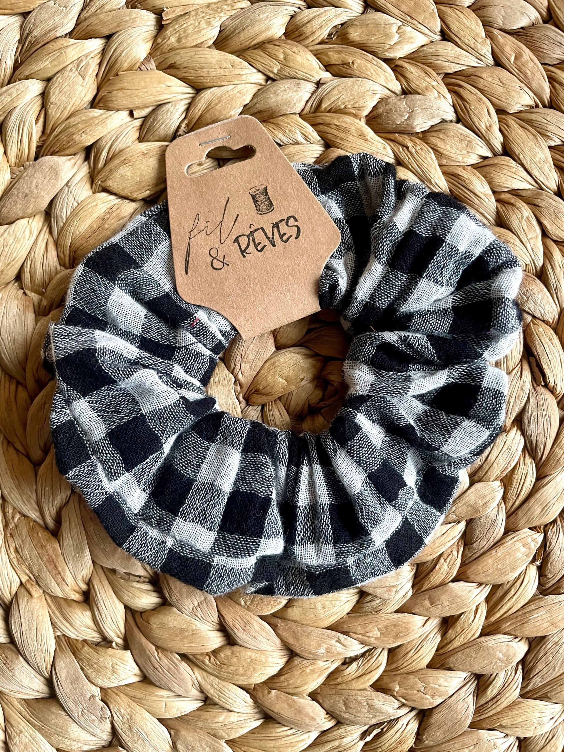 Chouchou Vichy noir et blanc