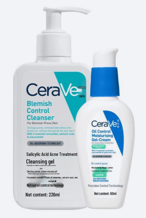 CeraVe Acne Treatment & Oil Control Skincare Set