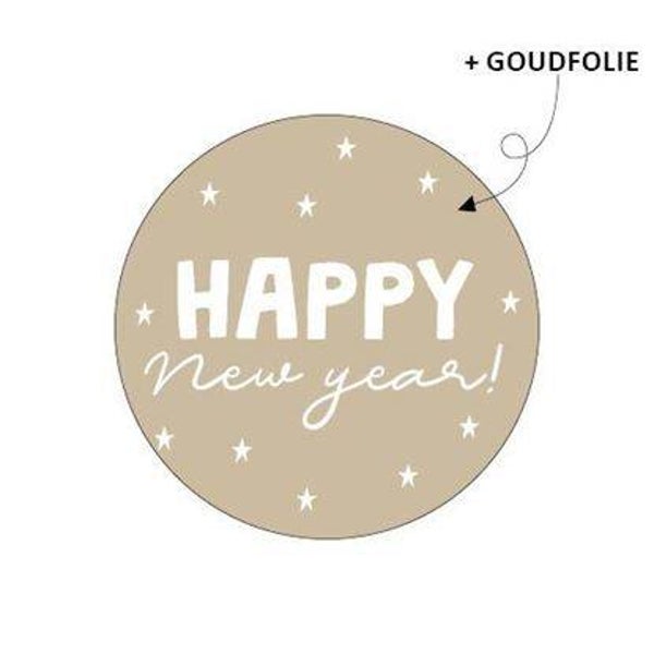 Happy New year glimmend goud