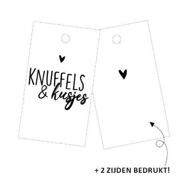 Knuffels & kusjes cadeaulabel