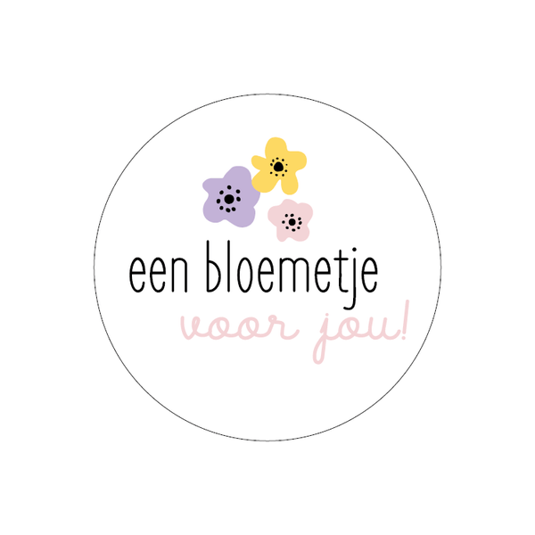 Bloemetje voor jou sticker
