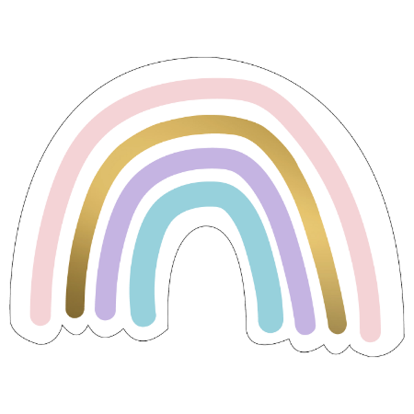 Regenboog sticker
