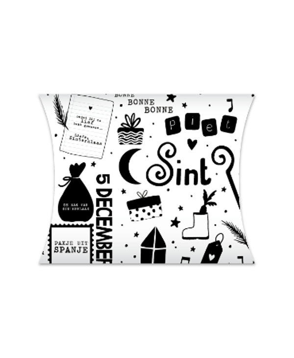 Gondeldoosje zwart wit sint