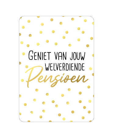 Mini kaartje pensioen