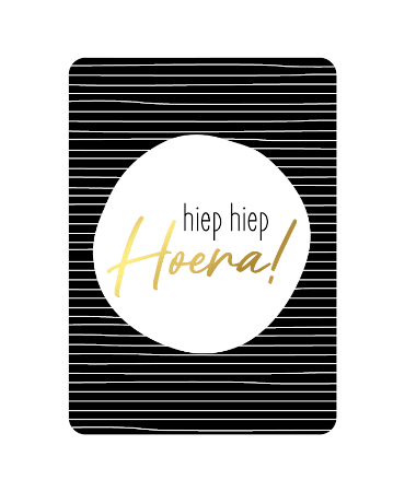 Ansichtkaart hiep hiep hoera