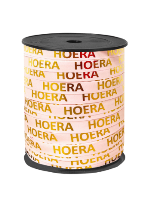 Lint hoera hoera licht roze / goud