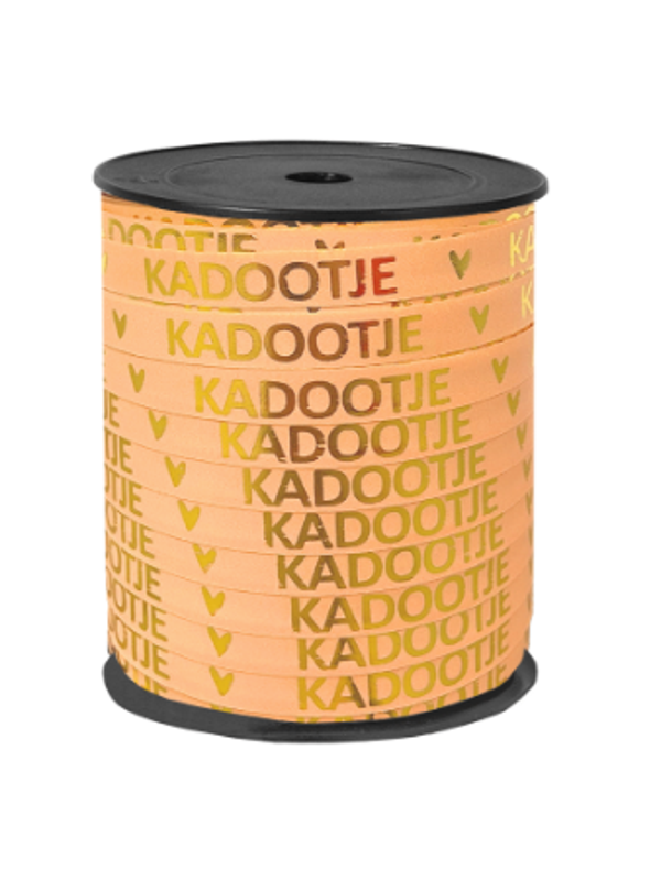 Lint kadootje peach/ goud