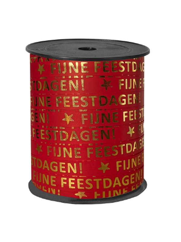 Lint fijne feestdagen rood goud