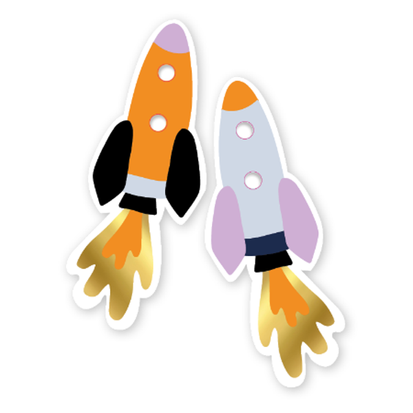 Rocket cadeaulabel