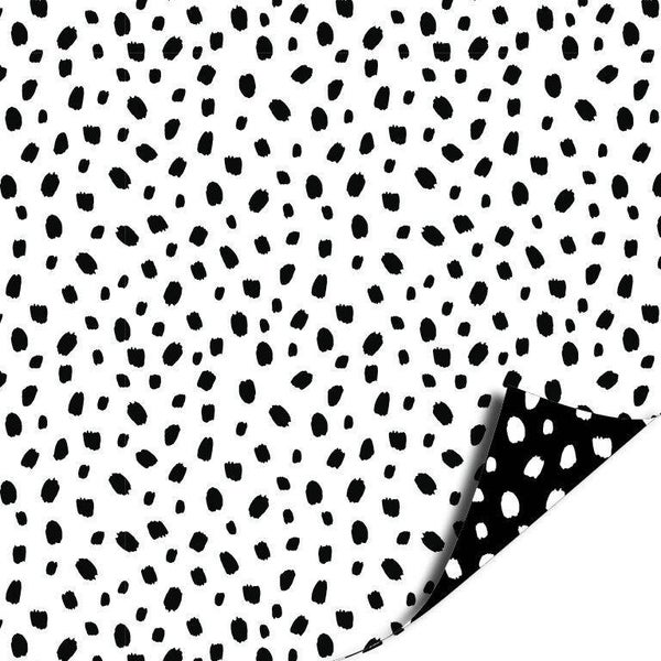 /kadopapier 101 dots zwart wit