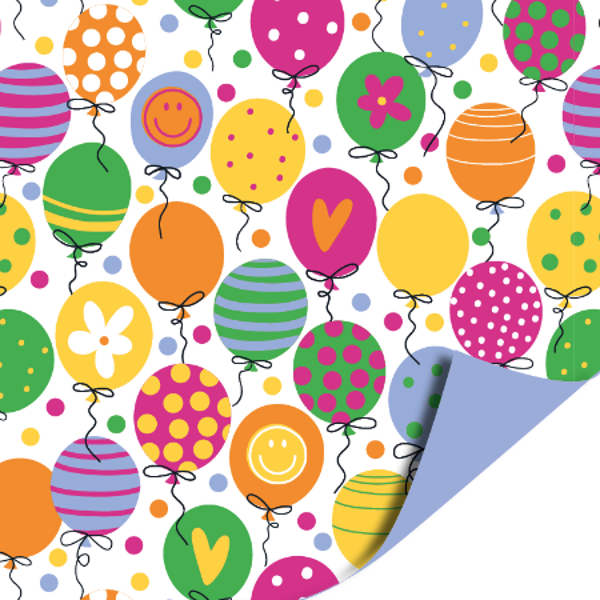 Inpakpapier balloons kassakoopje