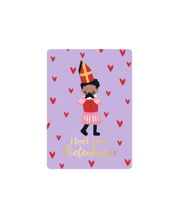 Mini kaartje heel veel pieten kusjes