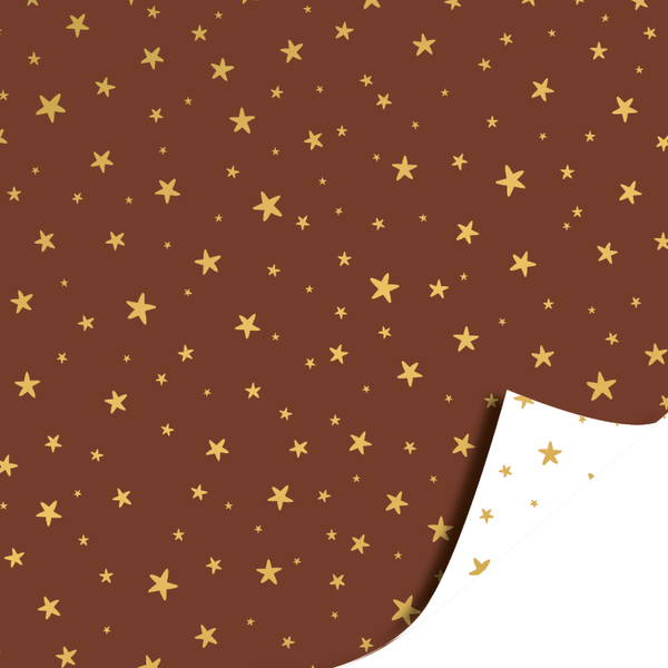 Kadopapier little stars beige gold