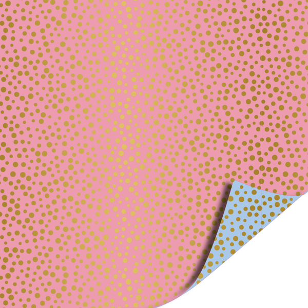 Kadopapier luxury dots blue pink