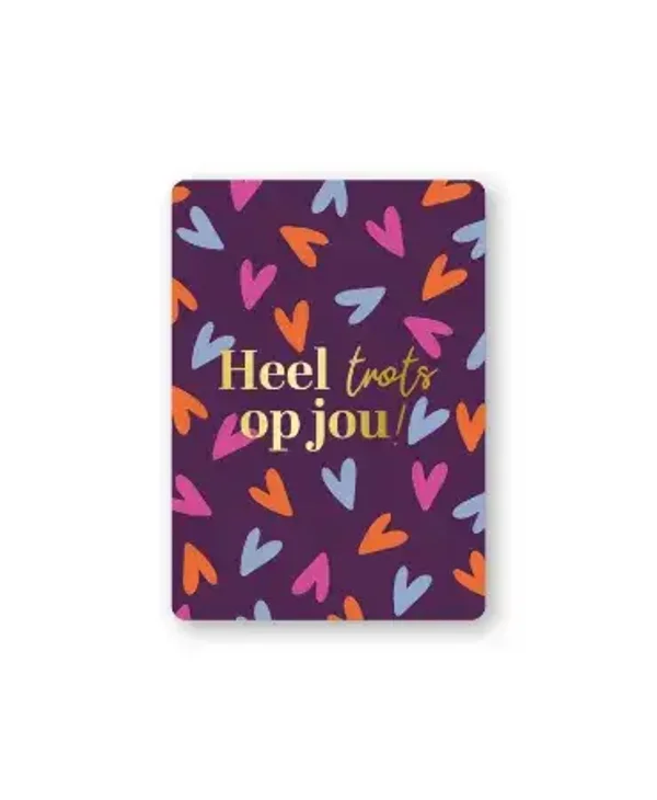 Ansichtkaart heel trots op jou!