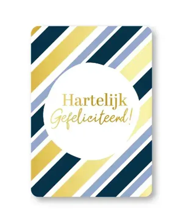 Ansichtkaart hartelijk gefeliciteerd