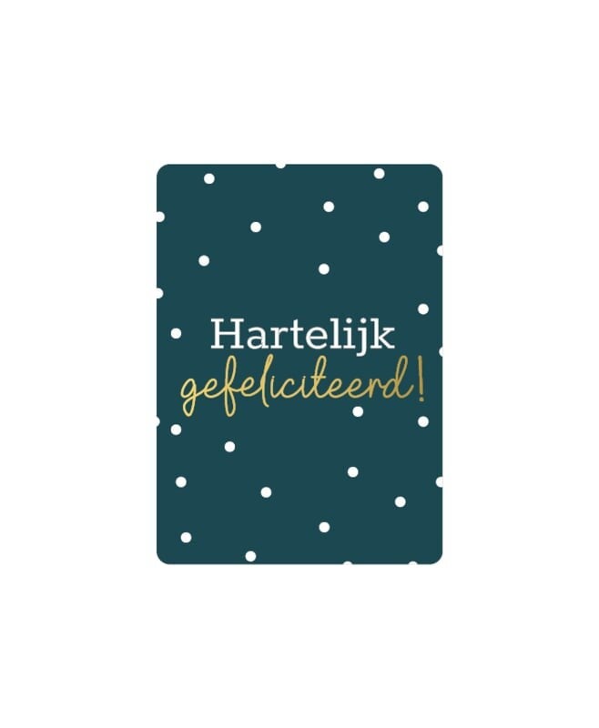 Mini kaartje hartelijk gefeliciteerd