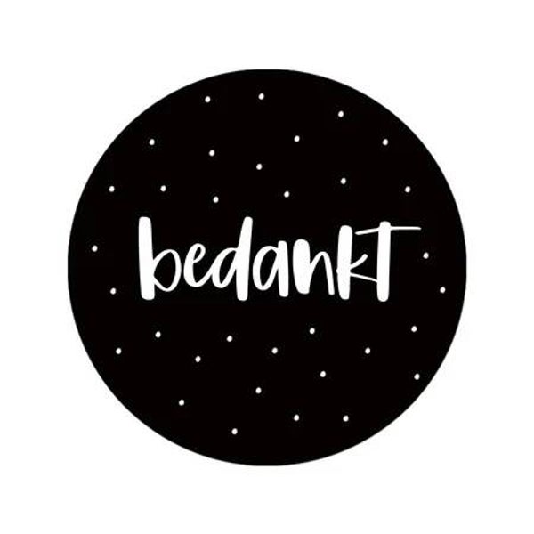 Bedankt sticker