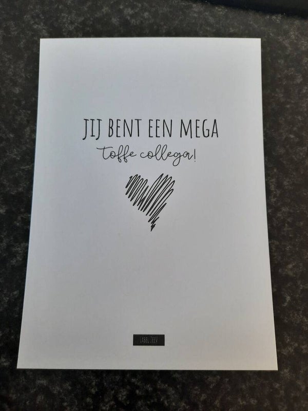 Mega toffe collega ansichtkaart