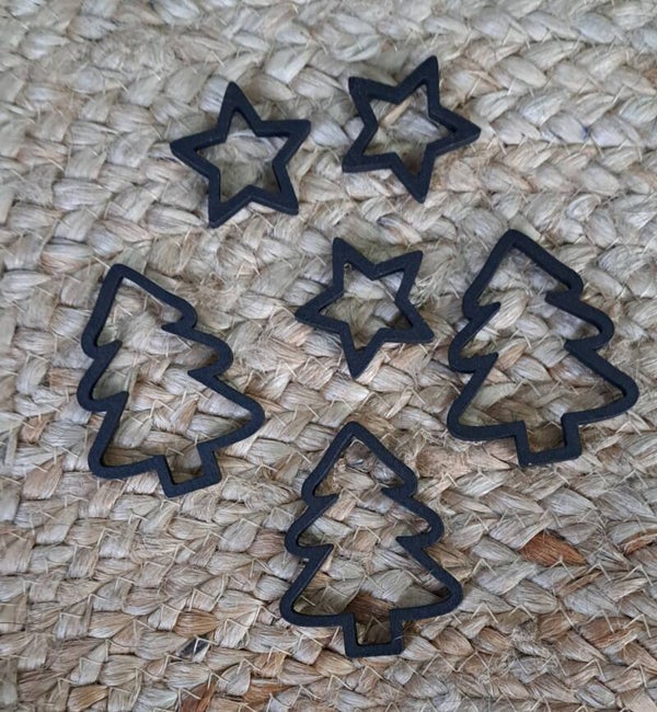 Set ster en kerstboom zwart sale