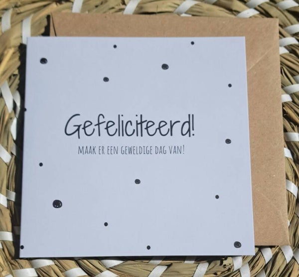 Gefeliciteerd! - dubbele kaart