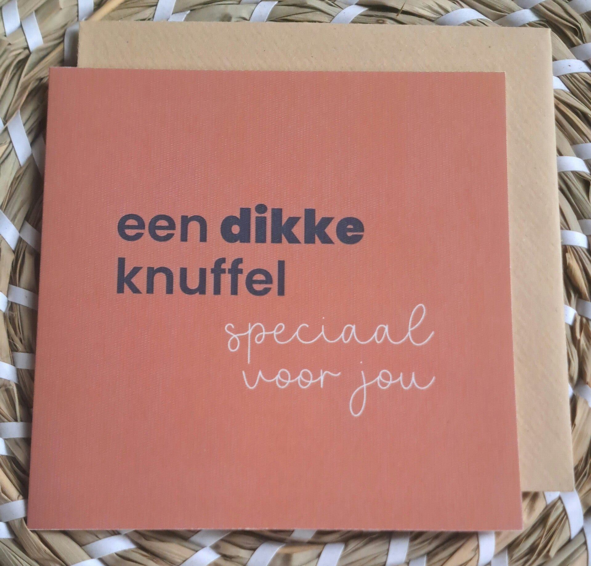 Dikke knuffel - dubbele kaart