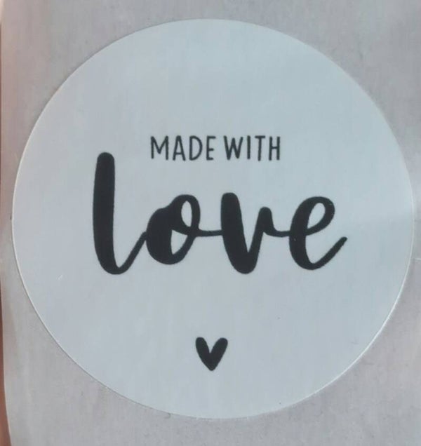 Made with love sticker