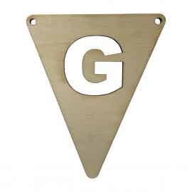 Houten vlag letter G sale
