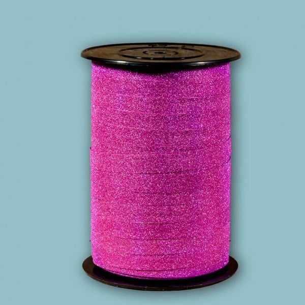 Glitter lint roze 5 meter